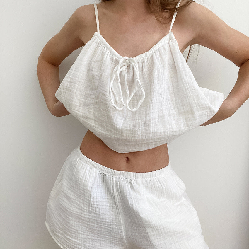 Damer let pyjamasæt med justerbare stropper og elastisk talje Stilla