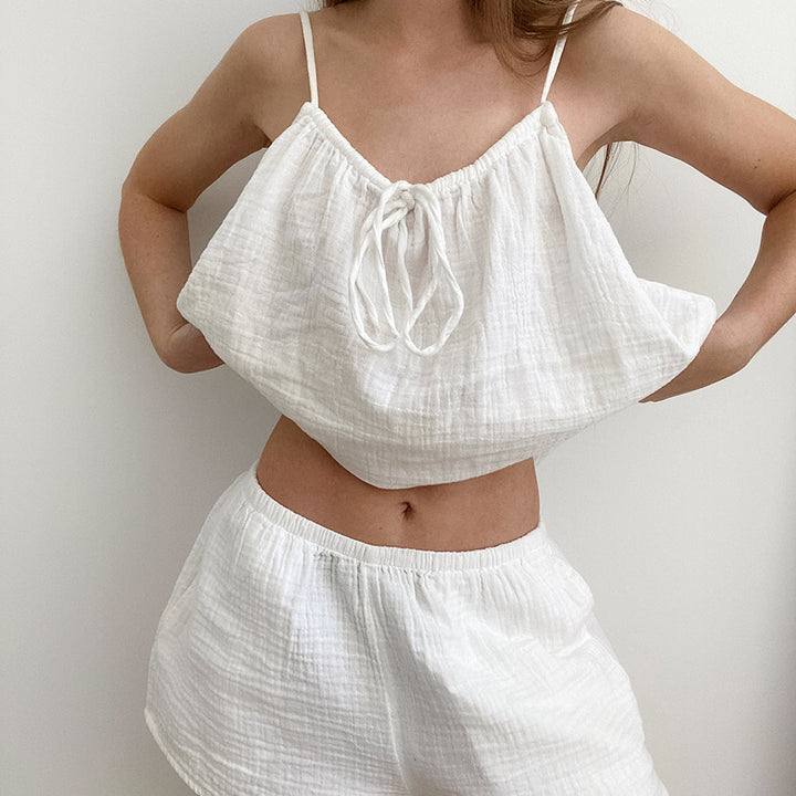 Damer let pyjamasæt med justerbare stropper og elastisk talje Stilla