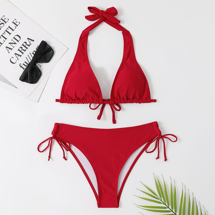 Dame Triangel-Bikini med justerbare stropper og smart snit Skovae