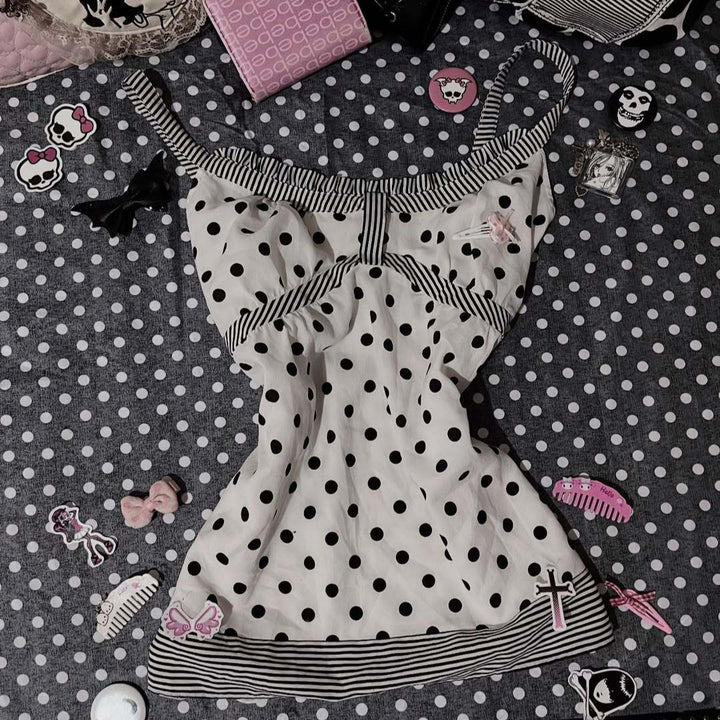 Damer Charmante Polka-Prikker Top Skovae
