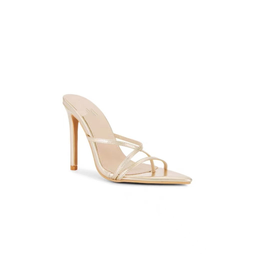 Dame Strappy Åben-Tå Hæle med Elegante Ankelsnøre Stilla