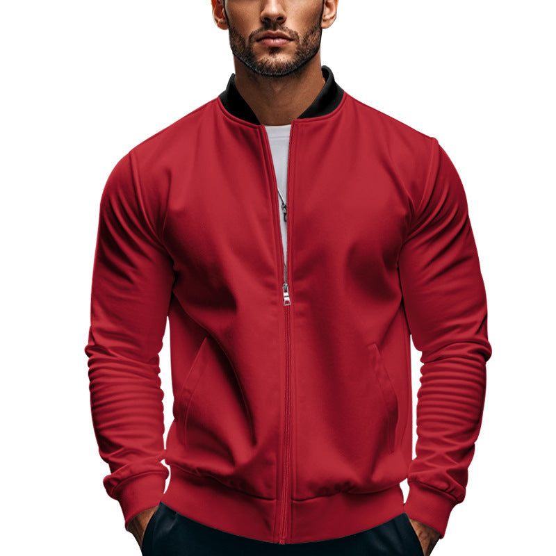 Herre nan moderne bomber i minimal stil med ståkrave, elastisk afslutningsbånd og funktionelle stiklommer Skovae