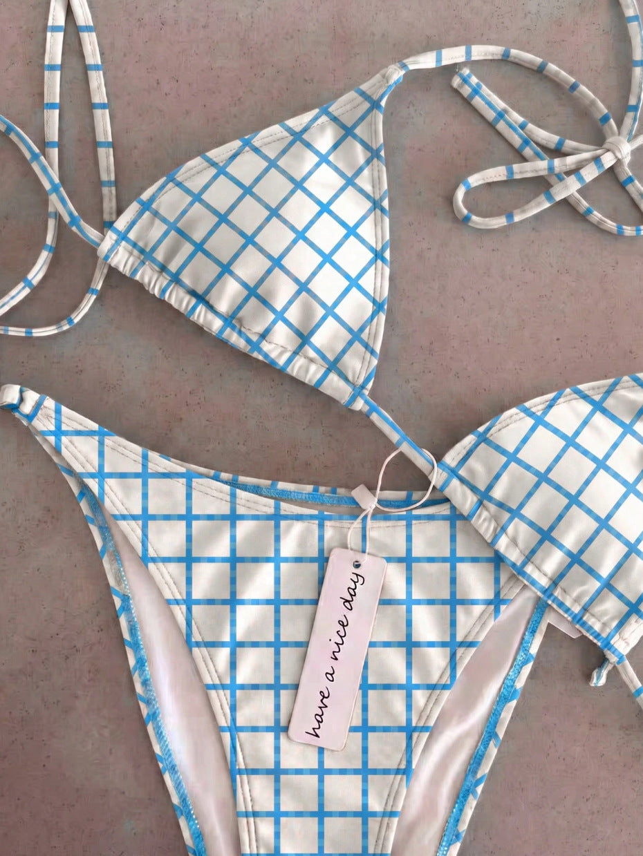 Dame Triangel-Bikini med klassisk prikmønster Skovae