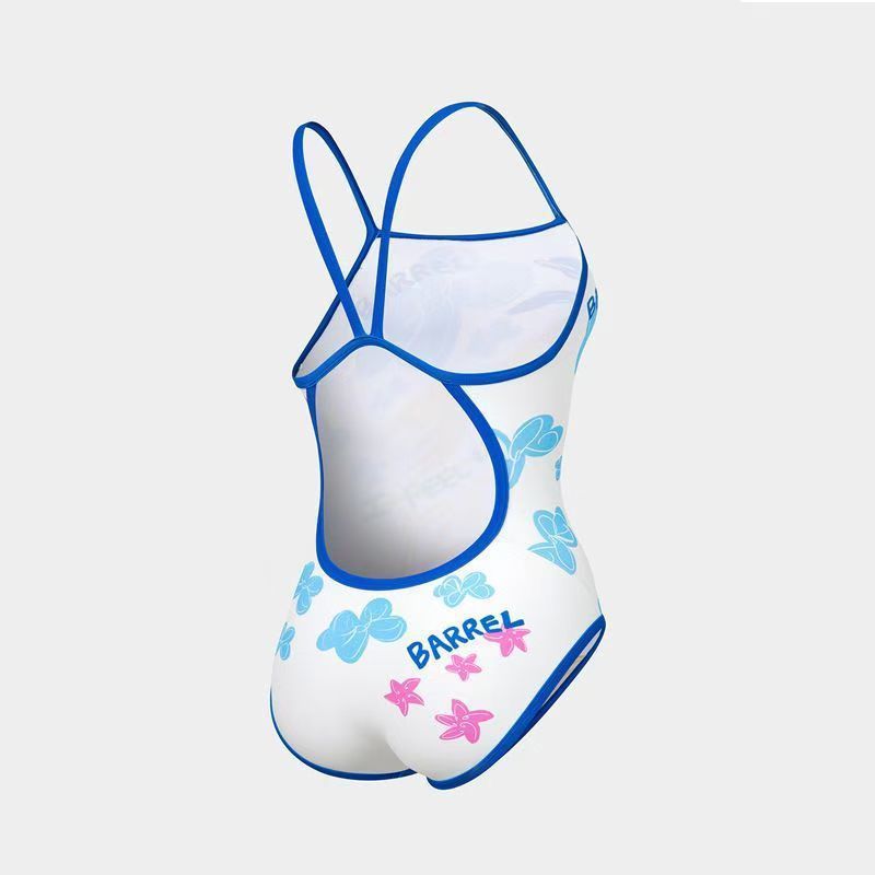 Dame one-piece badedragt med kreativ grafisk design Skovae