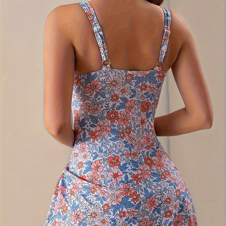 Dame Floral Design Badetøj med Sarong Skovae