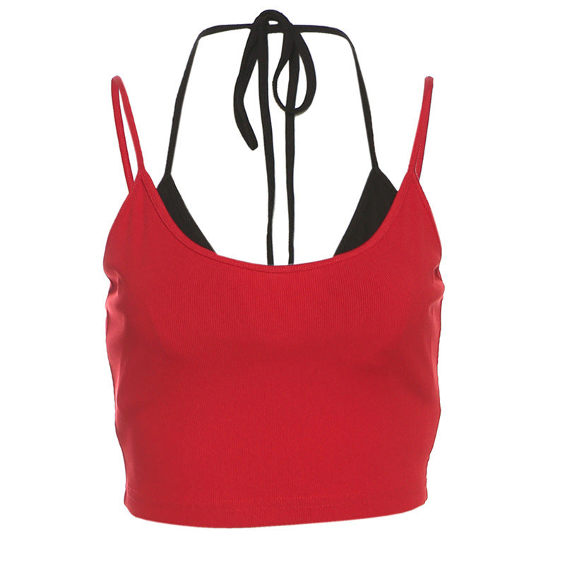 Dame Crop-Top med justerbart stropdesign og tætsiddende snit Stilla