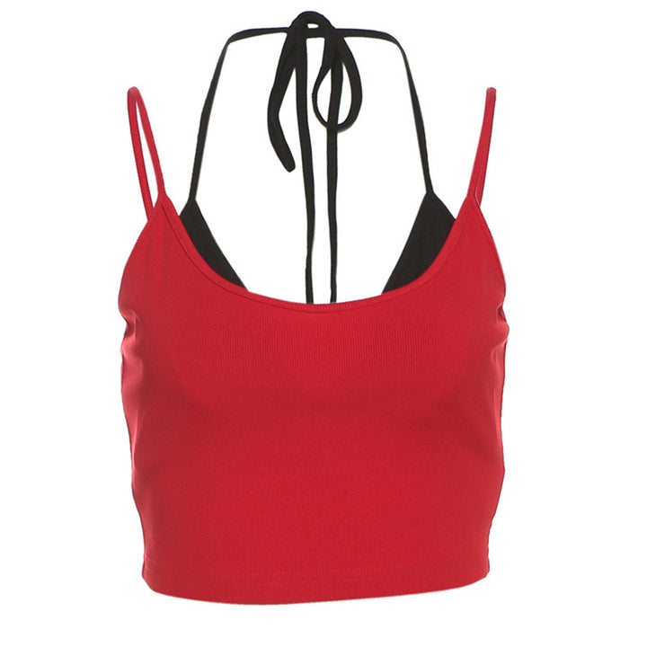 Dame Crop-Top med justerbart stropdesign og tætsiddende snit Stilla