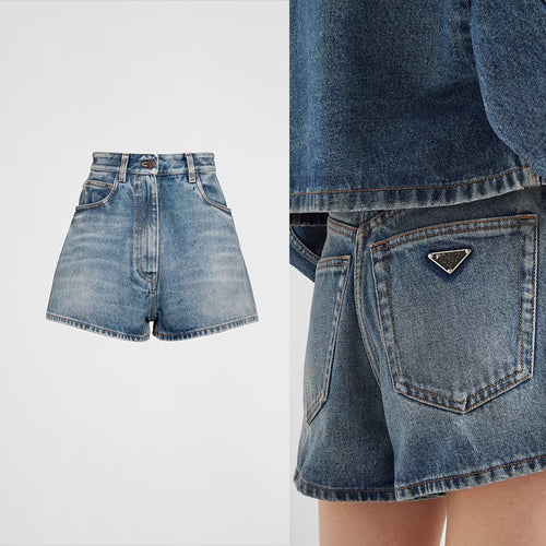 Dame Højskårne Jeans-Shorts Stilla