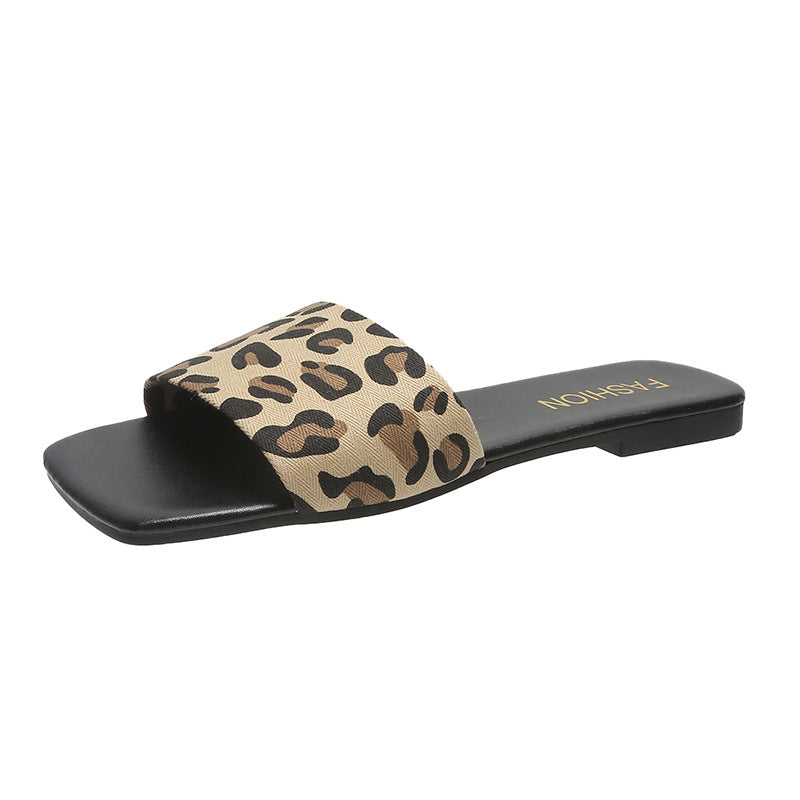 Dame Slide-sandaler med elegant leopardmønster og komfortabelt fodbed Stilla