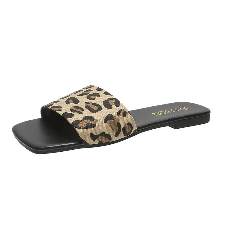 Dame Slide-sandaler med elegant leopardmønster og komfortabelt fodbed Stilla