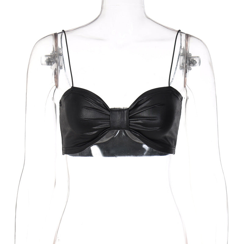 Dame Push-Up Bustier med dekorativ sløjfe og justerbare stropper Stilla