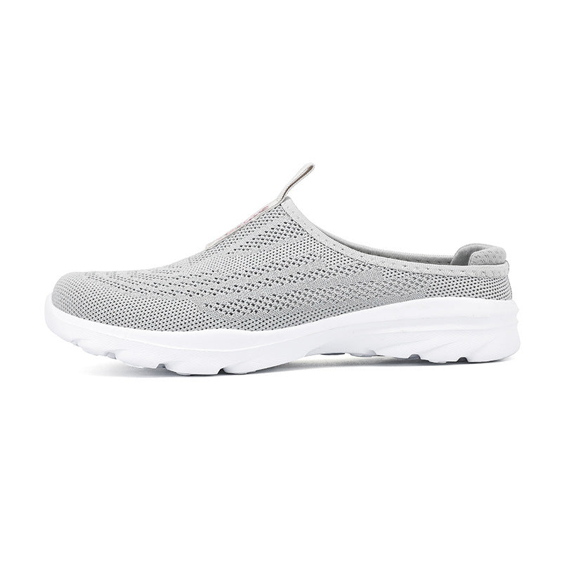 Dame nan strikket mule-sneaker med åben hælkant, elastisk indgang og polstret sål Skovae