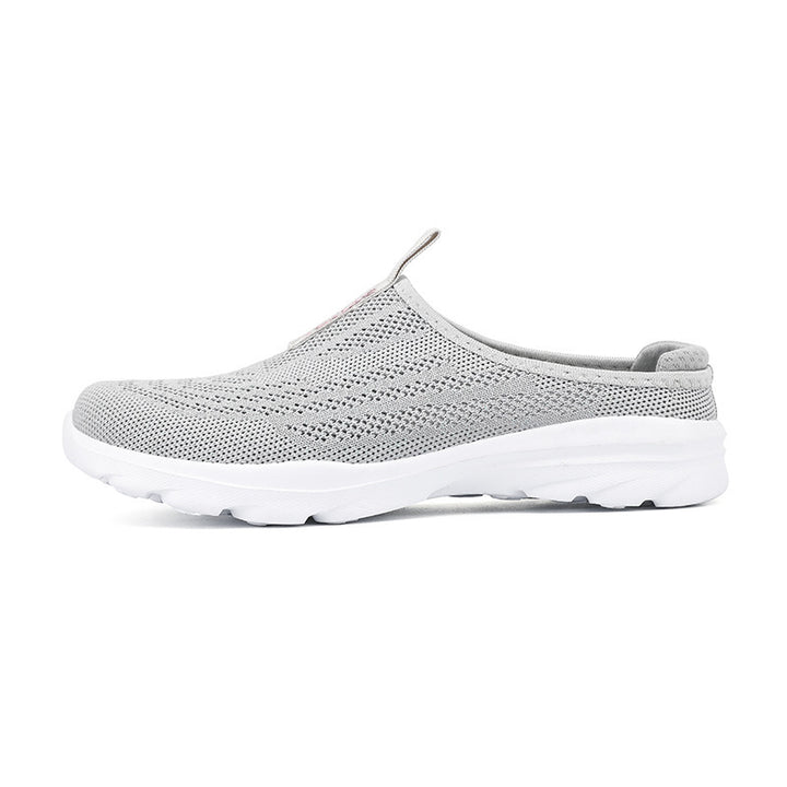 Dame nan strikket mule-sneaker med åben hælkant, elastisk indgang og polstret sål Skovae
