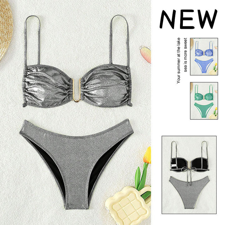 Dame Glitrende Bikini med justerbare stropper Skovae