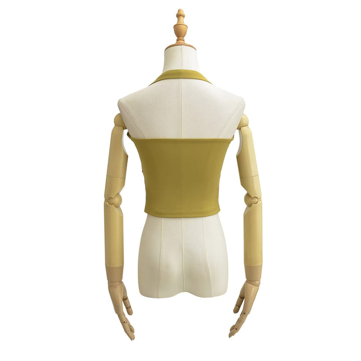 Dame top med elegant indpakningsudseende og fint flæse design Stilla