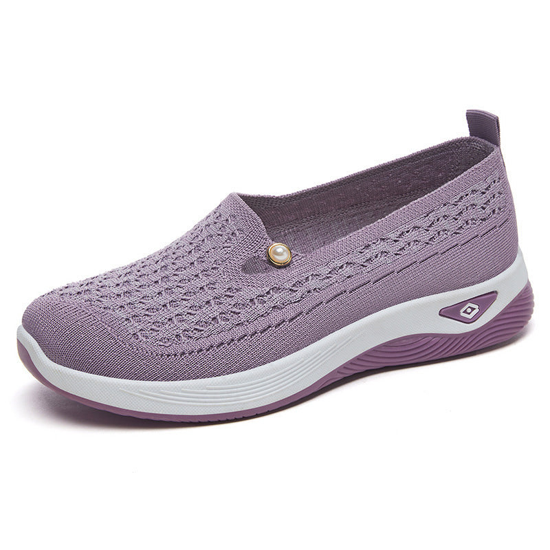 Dame Lettere Slip-On Fritidssko med åndbart Overmateriale og elegant Design Stilla