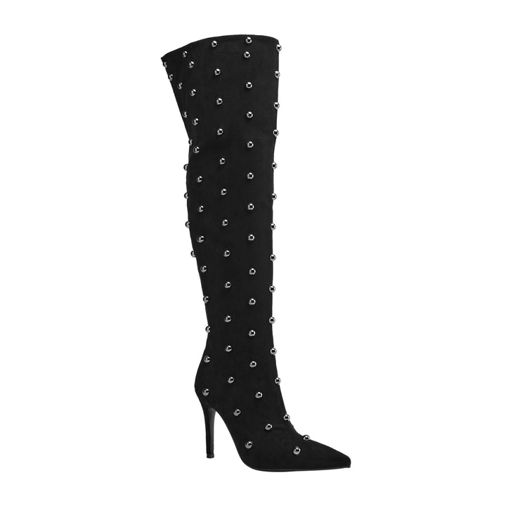 Dame Overknee Stiletto Støvler med dekoreret detalje Stilla