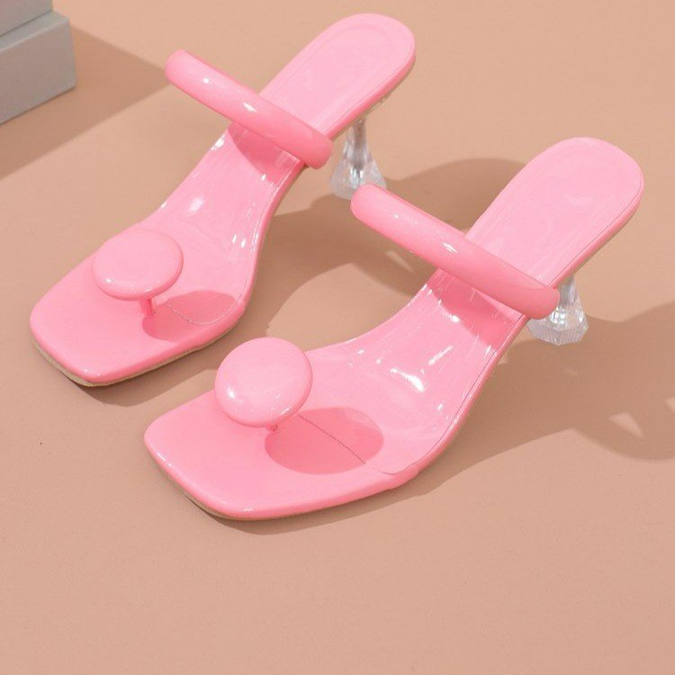 Dame elegante sandaler med gennemsigtig hæl og moderne design Stilla
