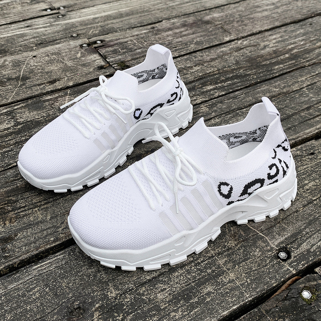 Dame Sporty Sneakers med åndbart strikket overflade og fleksibelt såleprofil Stilla