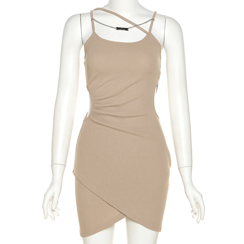 Dame Minikjole med asymmetrisk snit og raffinerede cut-outs Stilla