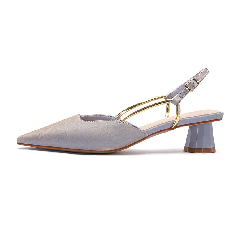 Femme Stilfulde Slingback Pumps med Unik Geometrisk Hæl Stilla