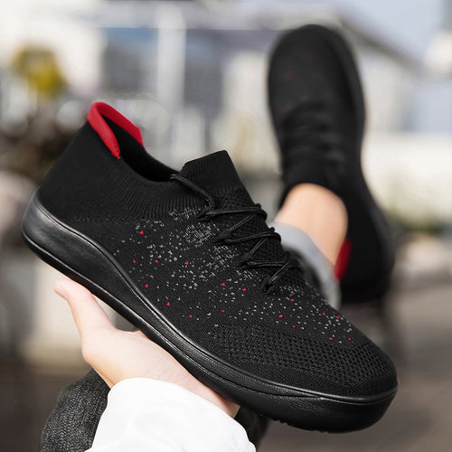 Herrer nan urban strik-sneaker med elastisk meshkrave, støddæmpende EVA-sål og trækstrop Skovae