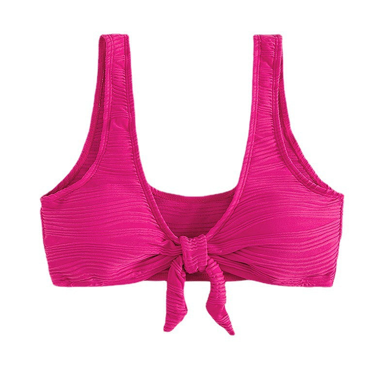 Dame trekant bikini med knapbar top Skovae