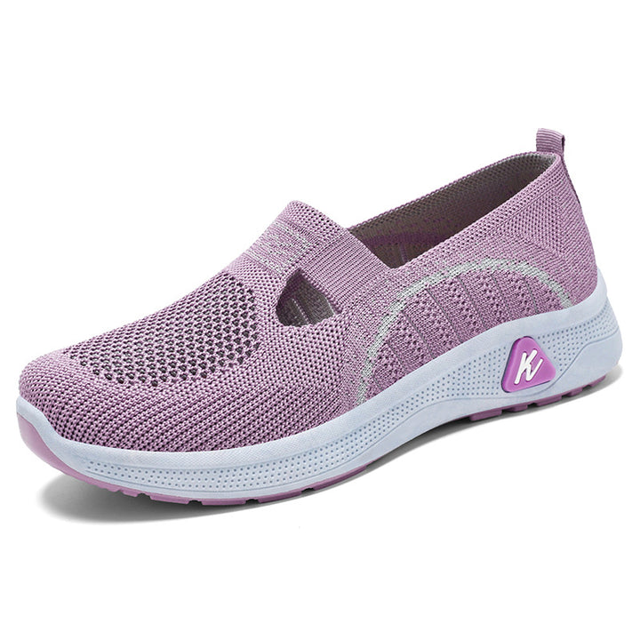 Dame Airy Slip-On Fitness Sneakers med åndbart strikovermateriale Stilla