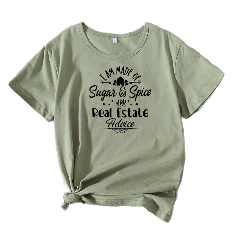 Kvinder Korte Ærmer Grafik T-Shirt Stilla