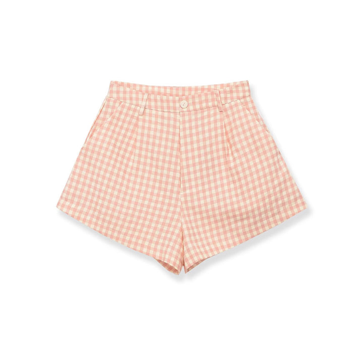Dameternede shorts med høj talje og stilrent snit Skovae