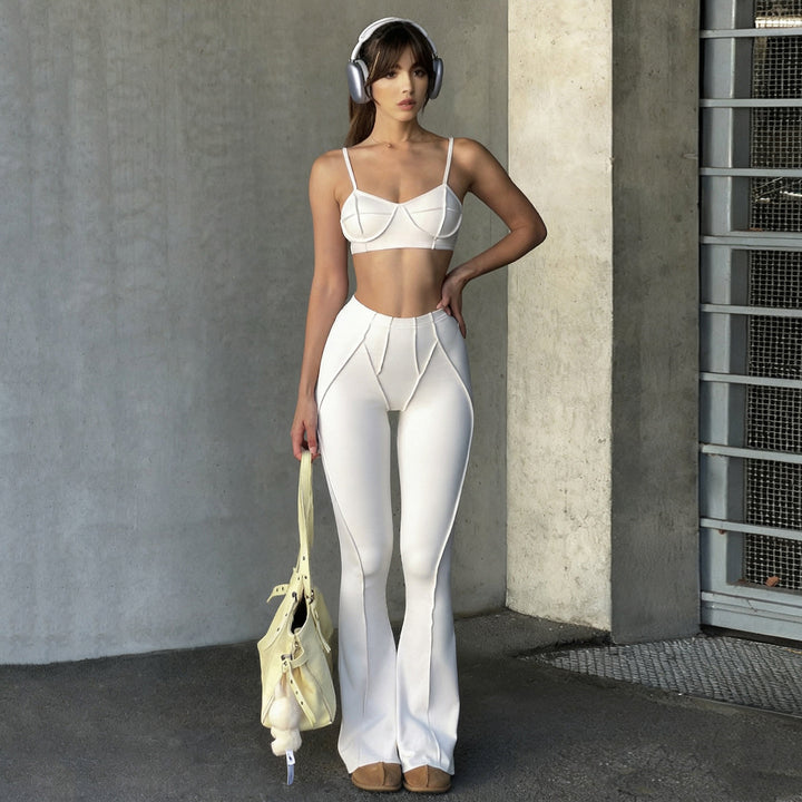 Dame Modische Flared Pants lavet af innovativt strækmateriale Skovae