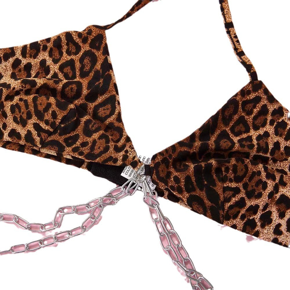 Dame bikini-sæt med kunstneriske kæde-elementer Stilla
