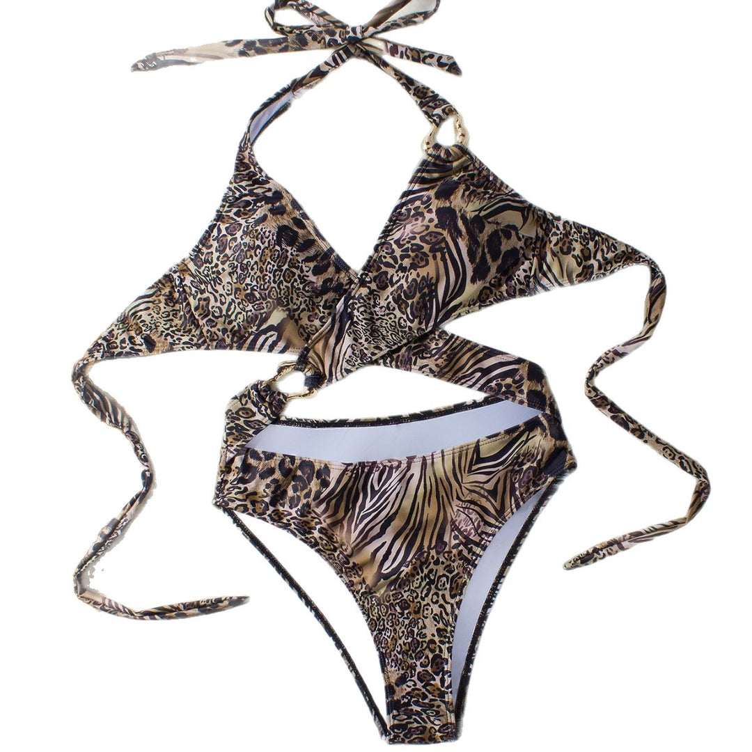 Dame triangel-bikini med smagfuld rynkning Skovae