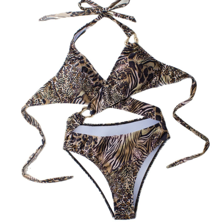 Dame triangel-bikini med smagfuld rynkning Skovae