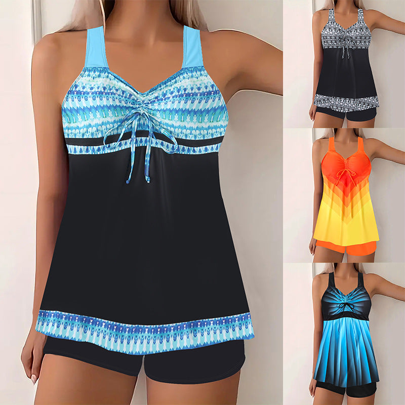 Dame Tankini-overdel med shorts Skovae
