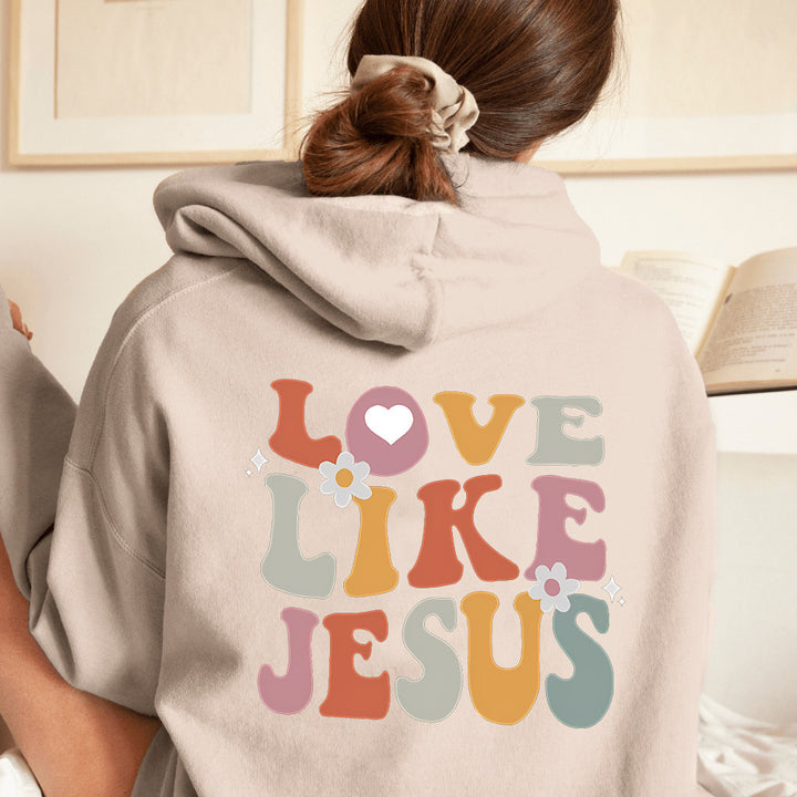 Kvindernes hyggelige hoodie med inspirerende print Skovae
