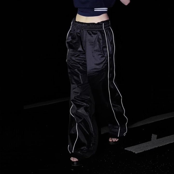 Dame Trendy Relaxed Fit Sportbukser med elastisk talje og sidelommer Skovae