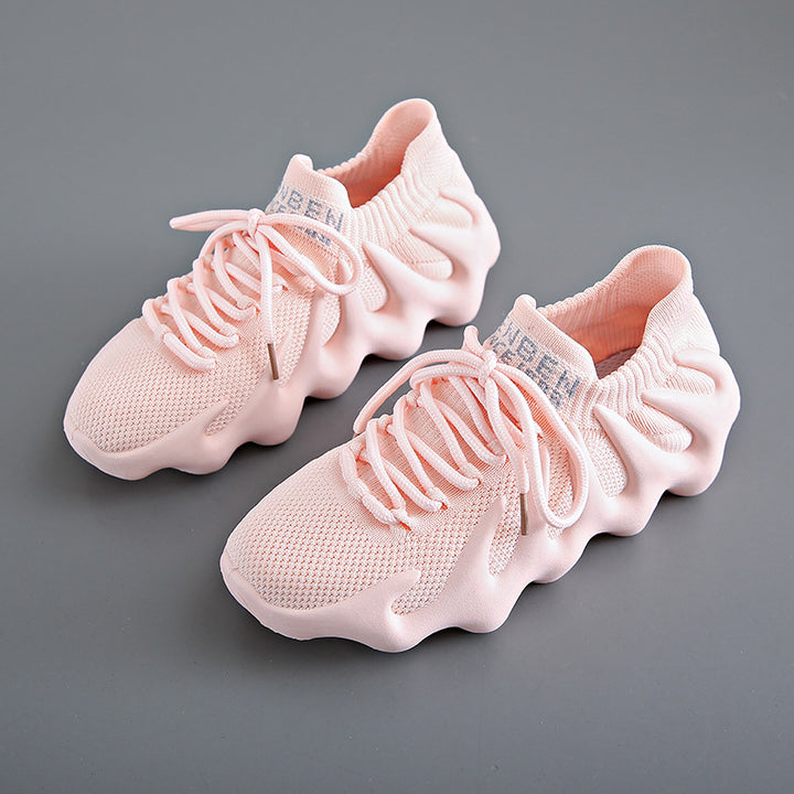 Dame Sporty trendy Sneakers med innovativt bølgedesign og åndbar strikkonstruktion Stilla