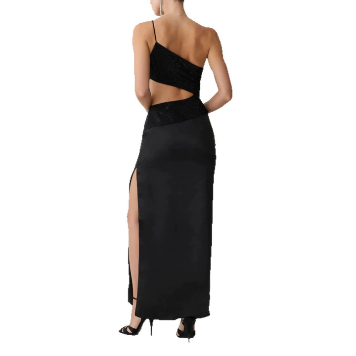 Dame Elegant Maxikjole med asymmetrisk snit og raffineret cut-out Skovae