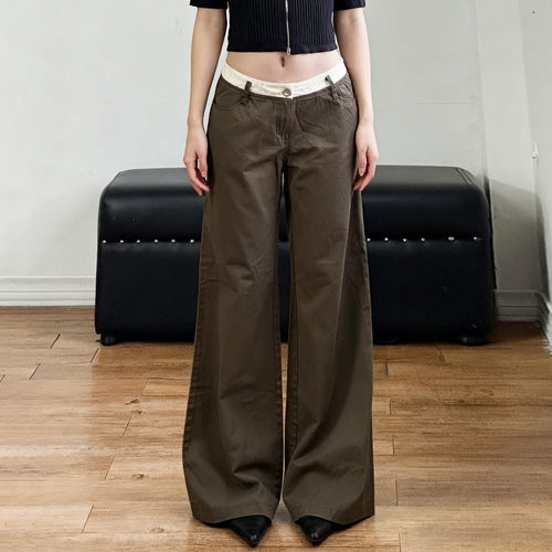 Damen Cargo-Hose im lässigen Stil mit praktischen Seitentaschen und weitem Bein Skovae