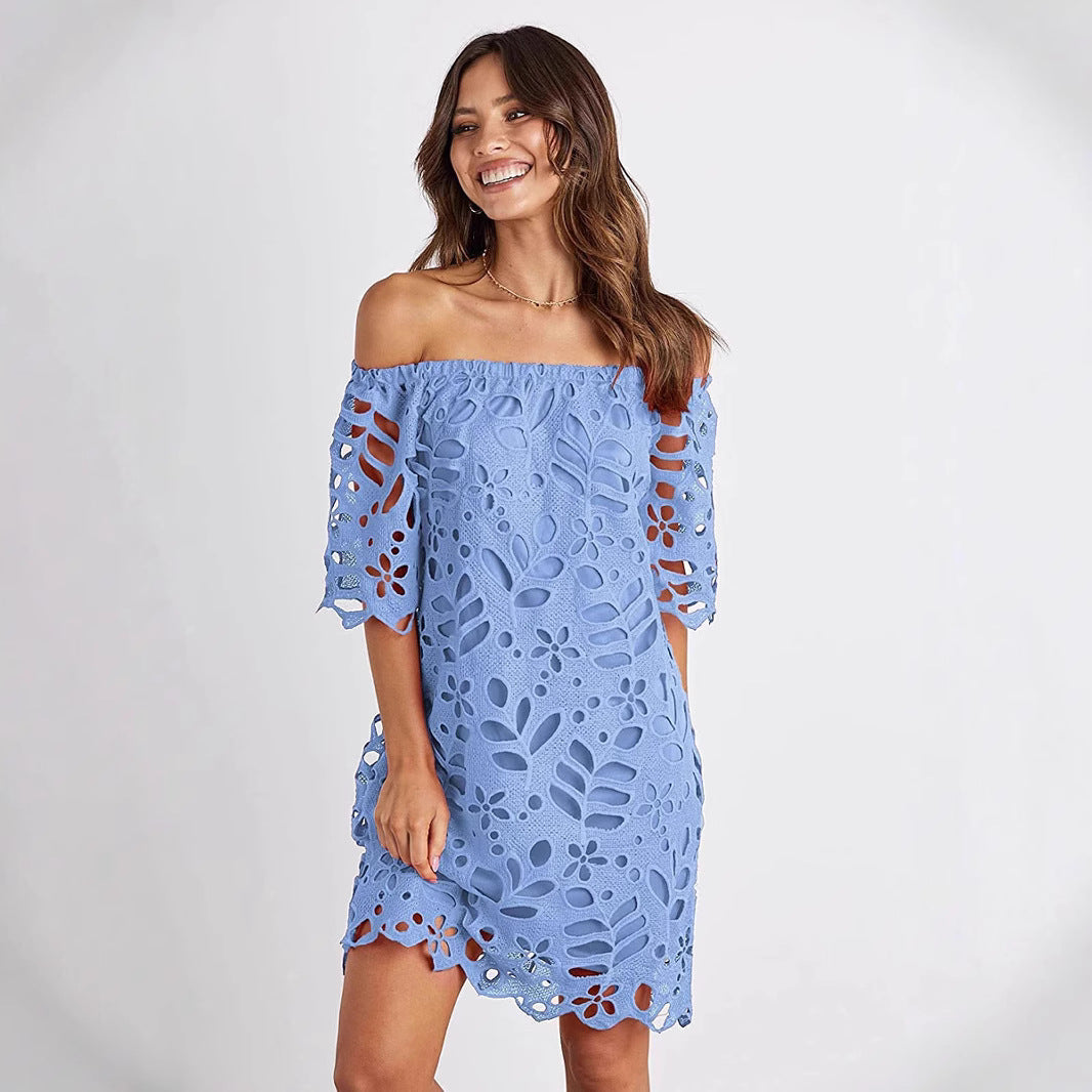 Dame romantisk Off-Shoulder sommerkjole Stilla