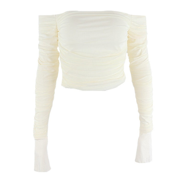 Dame Off-Shoulder Top med raffinerede flæsedetails Stilla