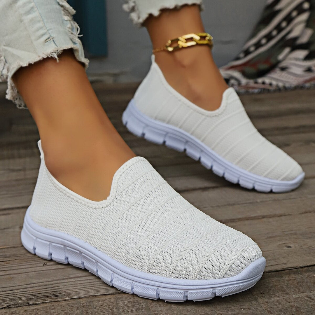 Dame Behagelige Slip-On Sneakers med åndbart overmateriale og fleksibel sål Stilla