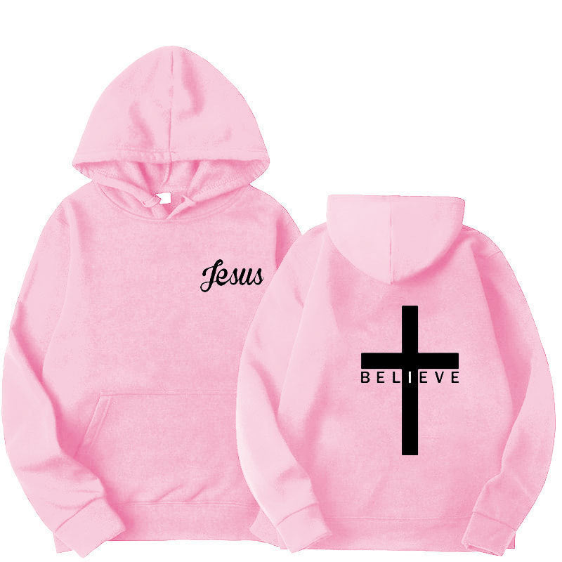 Dame hoodie med motiverende tro design og komfortabel pasform Skovae