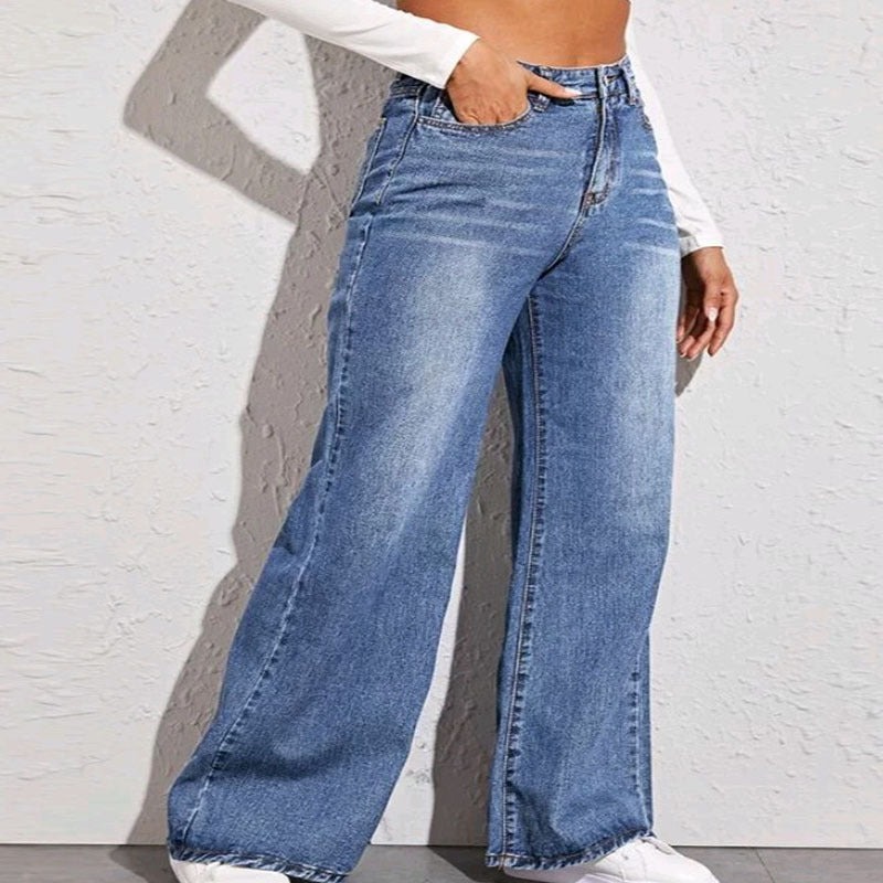 Damer vidt skårne høj talje jeans i casual look Skovae