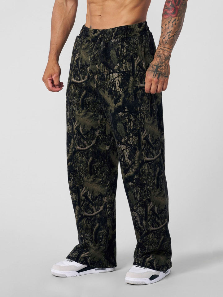 Herre fritidsbukser i moderne camouflage-design med elastisk talje Stilla
