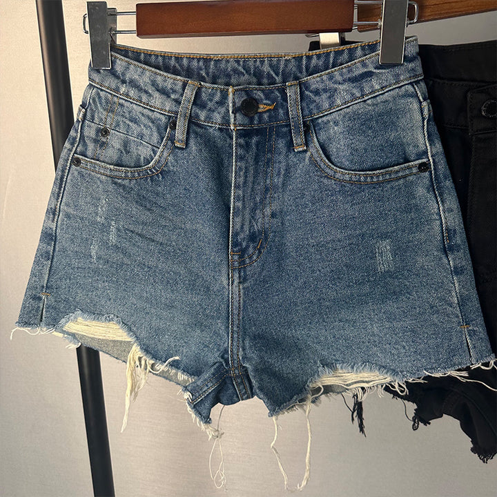 Dame slibede Vintage Jeansshorts Stilla