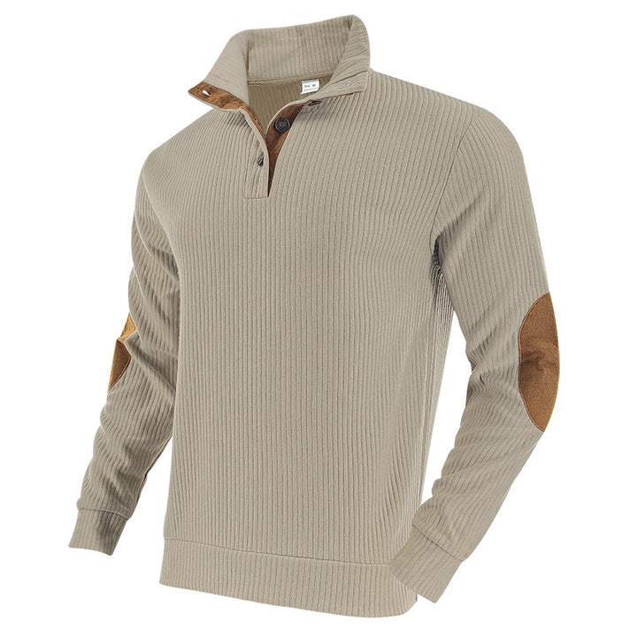 Herrer elegant strikpullover med fashionable detaljer og revitaliseringselementer Stilla