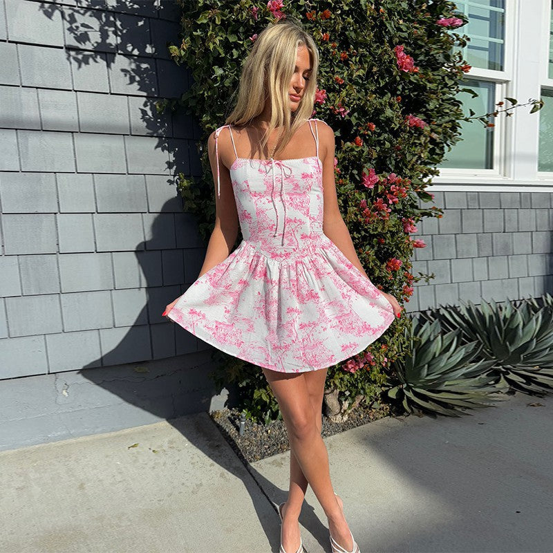 Dame blomsterdesign Fit og Flare Kjole Stilla