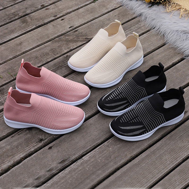 Dame Komfortable Slip-On Sneakers med åndbart overmateriale Stilla
